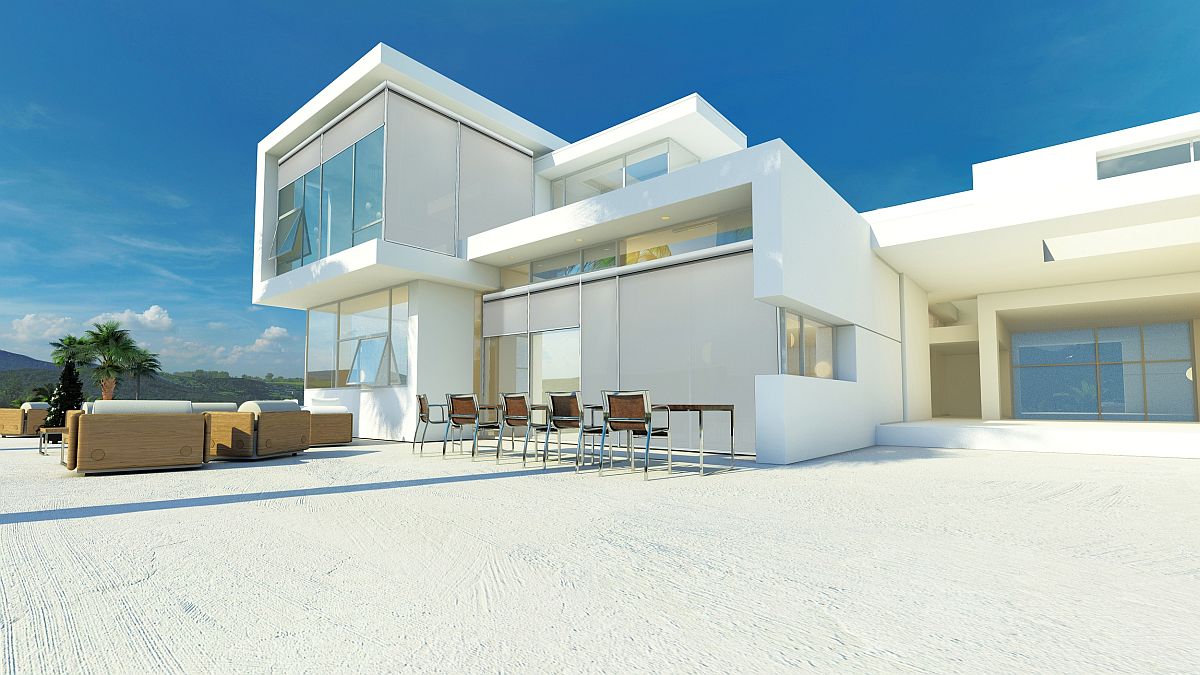 Modern angular luxury tropical villa